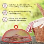 3 Pcs Round Metal Mesh Food Cover Reusable Food Cover Net Keep Out Flies, Bugs, Mosquitoes Perfect Large-35cm - Image 2