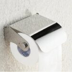 Toilet Tissue Paper Holder with easy refill feature non-installation toilet roll holder is the perfect addition to any bathroom.Stainless Steel Bathroom Tissue Box Toilet Waterproof Paper Containe - Image 5