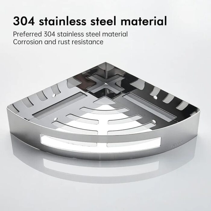 Bathroom Shelves SUS 304 Stainless Steel Shower Caddy Shelf Wall Mounted Shower Rack Corner Shower Organizer - Image 4