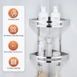 Bathroom Shelves SUS 304 Stainless Steel Shower Caddy Shelf Wall Mounted Shower Rack Corner Shower Organizer - Image 6