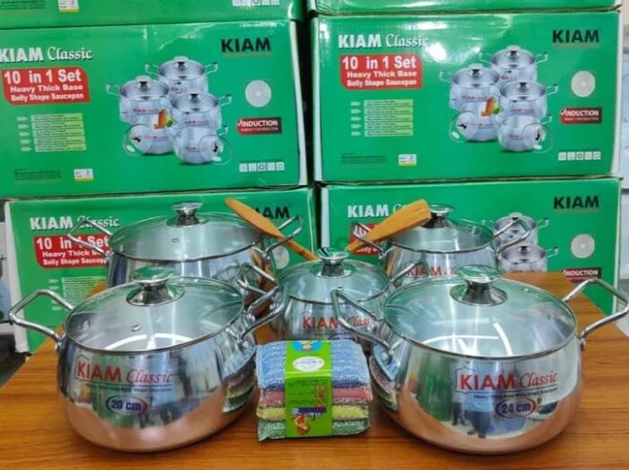 Kiam 10 In 1 Aluminium Belly Shape Saucepan (Induction Bottom) - Image 4