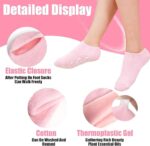 Moisturizing Gel Socks,Ultra-Soft with Spa Quality Gel for Moisturizing Vitamin E and Oil Infused, Gel Socks Helps Repair Dry Cracked Skins FREE FOOT PILE (1 Pair-Color May very) - Image 6