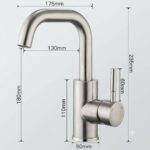 Moving Pillar Cock Chrome Nickel Bathroom Faucet for Basin, Sink 1 Hole Bar Faucet Single Hole Single Handle Vanity Faucet 360 Swivel Spout - Image 3