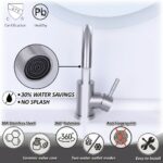 Moving Pillar Cock Chrome Nickel Bathroom Faucet for Basin, Sink 1 Hole Bar Faucet Single Hole Single Handle Vanity Faucet 360 Swivel Spout - Image 2